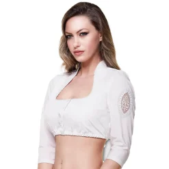 Zillertaler Trachtenwelt Damen Dirndlbluse "Maria", Weiß Online