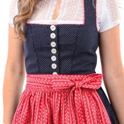 Zillertaler Trachtenwelt Damen Dirndl "Kärnten", -Rot Blau Cheap