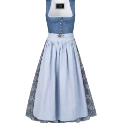 Zillertaler Trachtenwelt Damen Dirndl "Manuela", Rauch Blau Discount