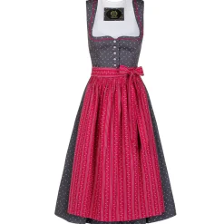 Zillertaler Trachtenwelt Damen Dirndl “Marlene”, -Rot Grau New