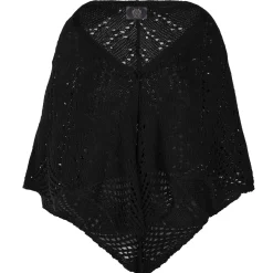 Zillertaler Trachtenwelt Damen Dreieck Poncho, Schwarz Best