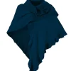 Zillertaler Trachtenwelt Damen Dreieck Rüschen Poncho, Dunkelblau Clearance