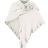 Zillertaler Trachtenwelt Damen Dreieck Rüschen Poncho, Natur Outlet