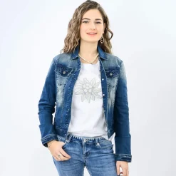 Zillertaler Trachtenwelt Damen Jeansjacke 