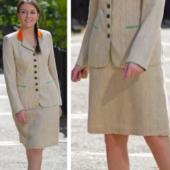 Zillertaler Trachtenwelt Damen Leinenrock "Karin", Sand Beige Online