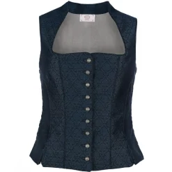 Zillertaler Trachtenwelt Damen Mieder "Arina", Blau Cheap