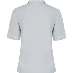 Zillertaler Trachtenwelt Damen Polo "Isabella", Hell Grau New