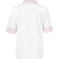 Zillertaler Trachtenwelt Damen Poloshirt "Marina", Weiss Weiß Fashion