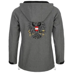 Zillertaler Trachtenwelt Damen Softshelljacke "Österreich", Grau Outlet