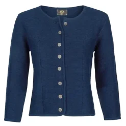 Zillertaler Trachtenwelt Damen Strickcardigan, Blau Outlet
