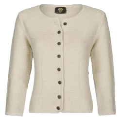 Zillertaler Trachtenwelt Damen Strickcardigan, Weiß Hot