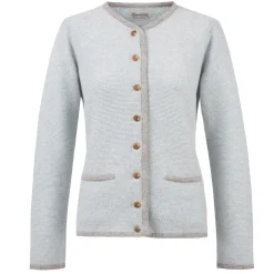 Zillertaler Trachtenwelt Damen Strickjacke "Caro", Hell Blau Clearance
