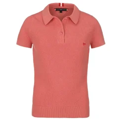 Zillertaler Trachtenwelt Damen Strick Polo "Emma", Aprikot Orange Discount
