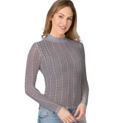 Zillertaler Trachtenwelt Damen Trachten Shirt "Nikita", Anthrazit Grau Sale