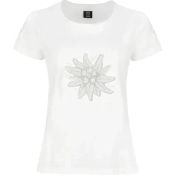 Zillertaler Trachtenwelt Damen T-Shirt "Edel" mit Spitze, Weiß New