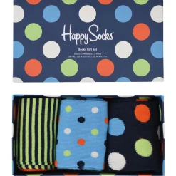 Zillertaler Trachtenwelt Happy Socks 3er, Punkte Blau Best Sale