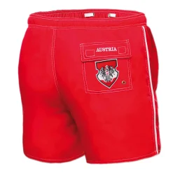 Zillertaler Trachtenwelt Herren Badehose "Austria", Rot Fashion