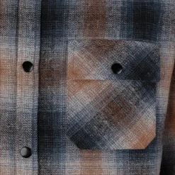 Zillertaler Trachtenwelt Herren Flanellhemd "Karo", Blau-Orange Shop