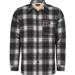 Zillertaler Trachtenwelt Herren Flanelljacke "Fleece", -Weiß Schwarz Shop