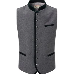 Zillertaler Trachtenwelt Herren Gilet "Alonso", -Grün Grau Cheap