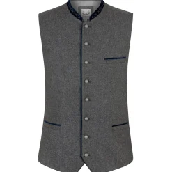 Zillertaler Trachtenwelt Herren Gilet "Fabrizio", -Blau Grau Sale