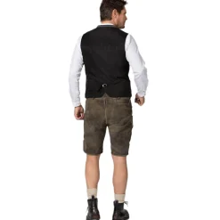 Zillertaler Trachtenwelt Herren Gilet "Fabrizio", -Rot Grau Discount