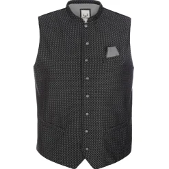Zillertaler Trachtenwelt Herren Gilet "Franco", Anthrazit Grau Fashion