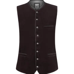 Zillertaler Trachtenwelt Herren Gilet "Lorenzo", Anthrazit Grau Sale