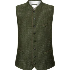 Zillertaler Trachtenwelt Herren Gilet "Ottavio", Moos Grün Outlet