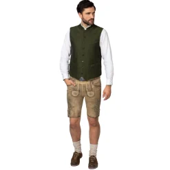 Zillertaler Trachtenwelt Herren Gilet "Ottavio", Moos Grün Outlet