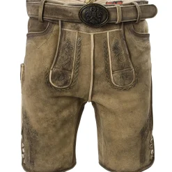 Zillertaler Trachtenwelt Herren Hirschlederhose "Hirschvogel", Hell Braun Flash Sale