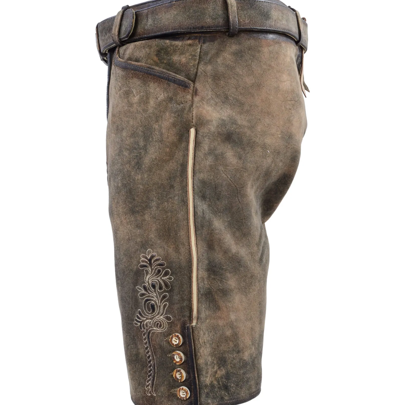 Zillertaler Trachtenwelt Herren Lederhose "Bob 803", Braun Discount