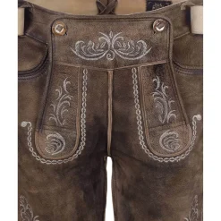Zillertaler Trachtenwelt Herren Lederhose "Claus", Braun New