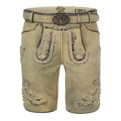 Zillertaler Trachtenwelt Herren Lederhose "Leon", Hell Braun Fashion