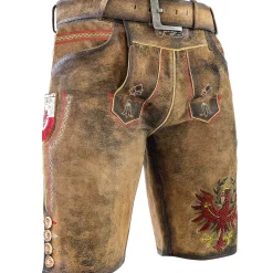 Zillertaler Trachtenwelt Herren Lederhose "Tirol", Braun Shop
