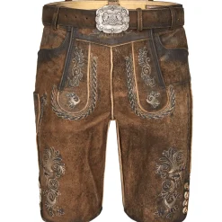 Zillertaler Trachtenwelt Herren Lederhose "Tommy", Stein geäscht Braun Best