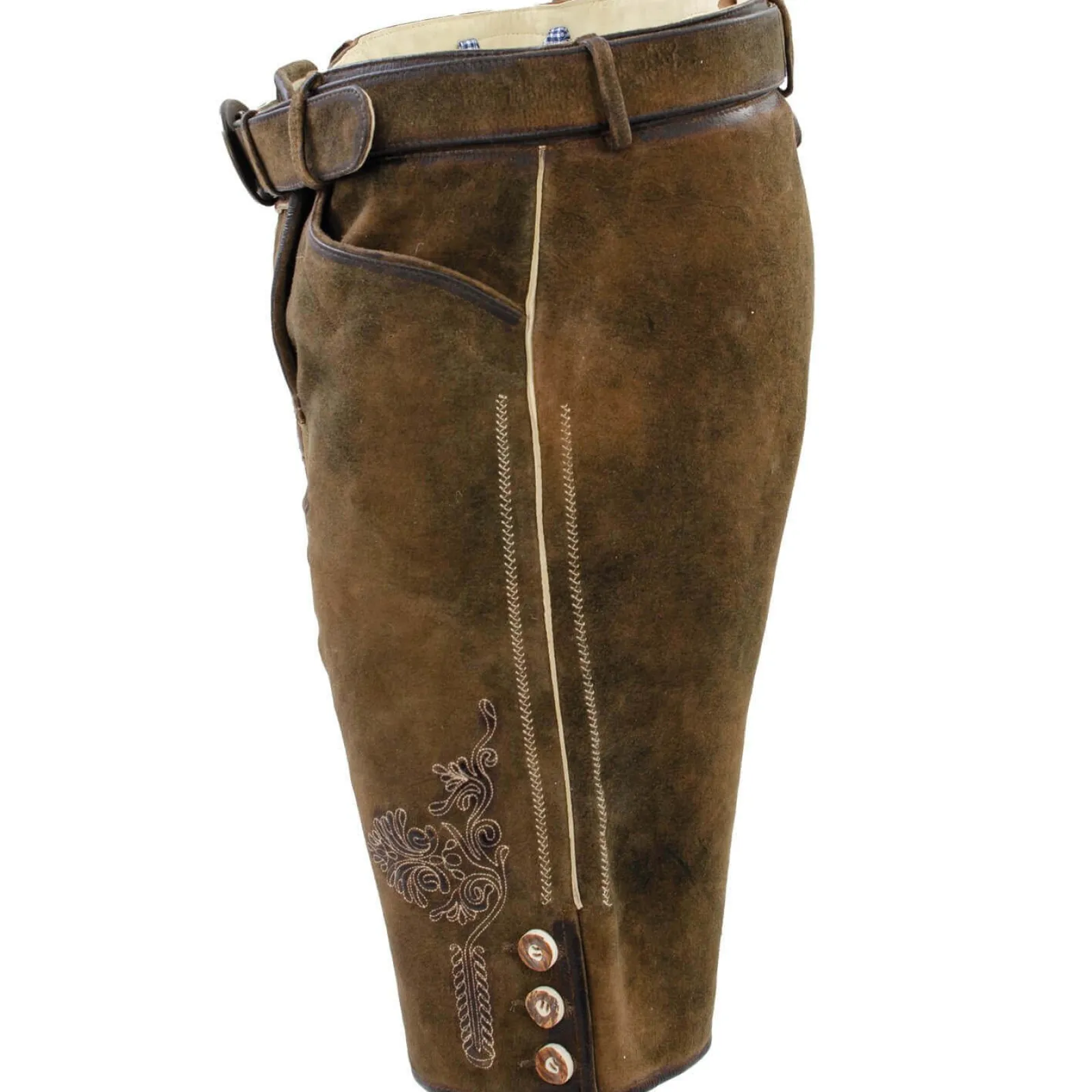 Zillertaler Trachtenwelt Herren Lederhose "Torro", Braun Clearance
