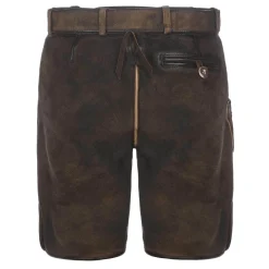 Zillertaler Trachtenwelt Herren Lederhose "Ulrich", Dunkel Braun Hot