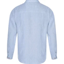Zillertaler Trachtenwelt Herren Leinenhemd "Vincent", Hell Blau Cheap