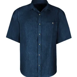 Zillertaler Trachtenwelt Herren Leinenhemd "Vincent" Kurzarm, Navy Blau Best Sale