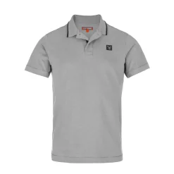 Zillertaler Trachtenwelt Herren Poloshirt mit Hirsch-Logo, Grau Sale