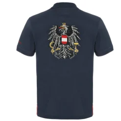 Zillertaler Trachtenwelt Herren Poloshirt "Österreich", Blau Discount