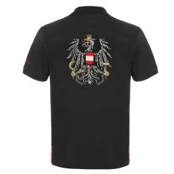 Zillertaler Trachtenwelt Herren Poloshirt "Österreich", Schwarz Cheap