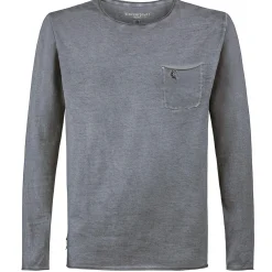 Zillertaler Trachtenwelt Herren Shirt Langarm "Falko", Sky Blau Clearance