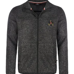 Zillertaler Trachtenwelt Herren Strickfleece Jacke "Österreich", Anthrazit Grau Online
