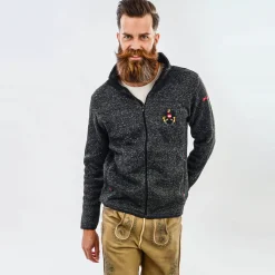 Zillertaler Trachtenwelt Herren Strickfleece Jacke 