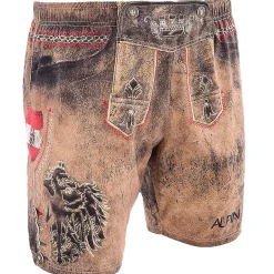 Zillertaler Trachtenwelt Herren Trachten Badehose "Österreich", Braun Store