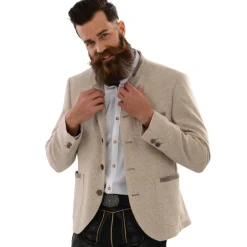 Zillertaler Trachtenwelt Herren Trachtenjacke "Franzl", Beige Online