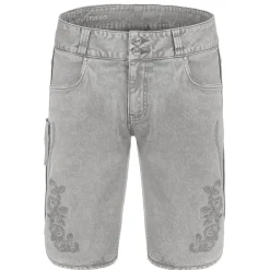 Zillertaler Trachtenwelt Herren Trachtenjeans ohne Latz, Grau New