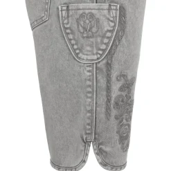 Zillertaler Trachtenwelt Herren Trachtenjeans ohne Latz, Grau New